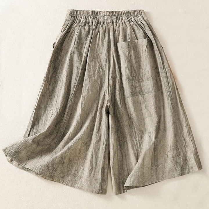 Buddha Stones Letnie Casualowe Spodenki Damskie Z Kieszeniami Z Tie-Dye Z Gładkiej Bawełny - image 11