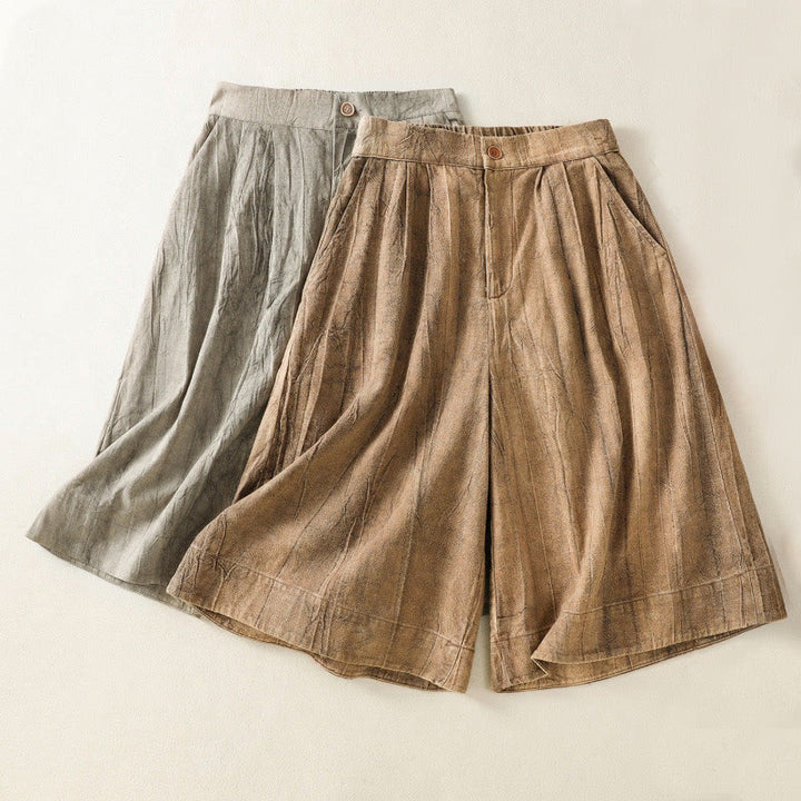 Buddha Stones Letnie Casualowe Spodenki Damskie Z Kieszeniami Z Tie-Dye Z Gładkiej Bawełny - image 17