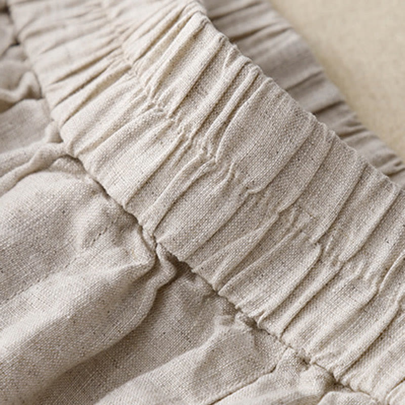 Buddha Stones Letnie Casualowe Guziki Gładka Bawełna Damskie Szorty Z Kieszeniami - image 7