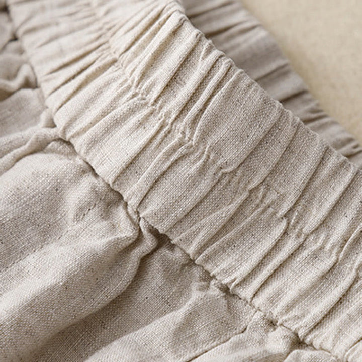 Buddha Stones Letnie Casualowe Guziki Gładka Bawełna Damskie Szorty Z Kieszeniami - image 7