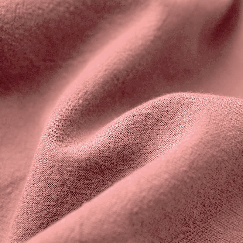 Buddha Stones Casual Lato Czysty Kolor Żakard Guziki Okrągły Dekolt Bawełna Damska Koszulka Z Krótkim Rękawem - image 39