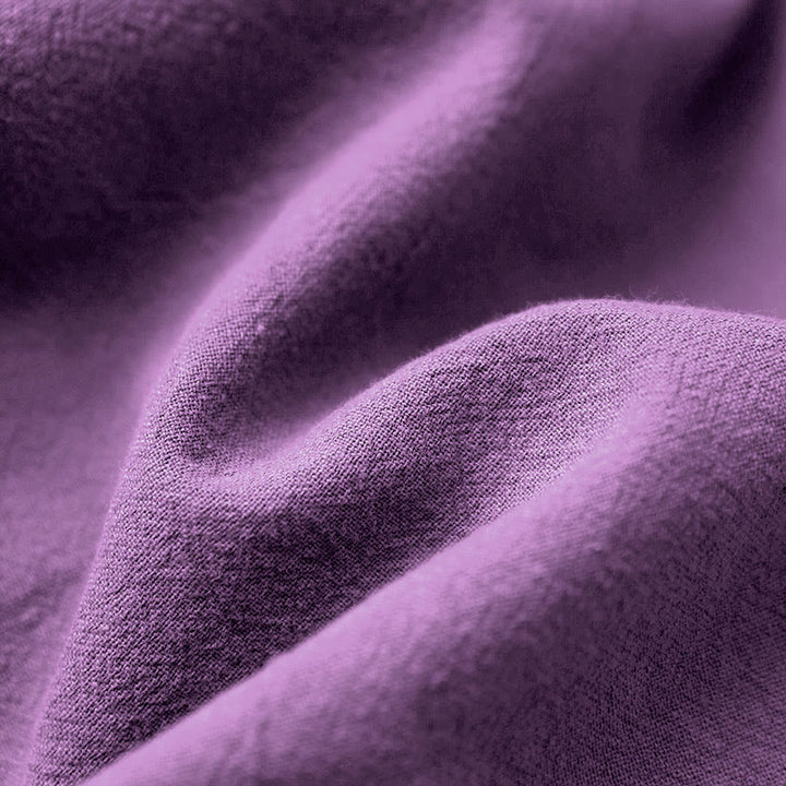 Buddha Stones Casual Lato Czysty Kolor Żakard Guziki Okrągły Dekolt Bawełna Damska Koszulka Z Krótkim Rękawem - image 44