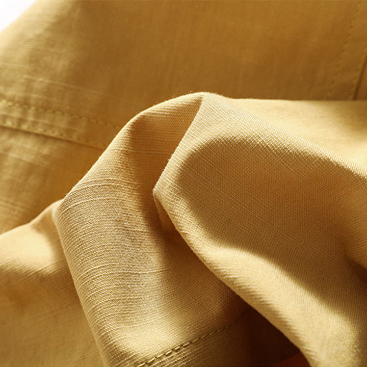 Buddha Stones Letnie Luźne Elastyczne Paski Gładkie Damskie Szorty Poliestrowe Z Kieszeniami - image 27