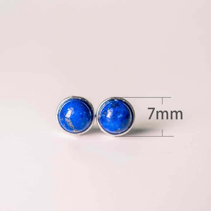Kolczyki z Buddha Stones w stylu vintage, srebro próby 925, lazuryt, lapis lazuli, równowaga - image 9