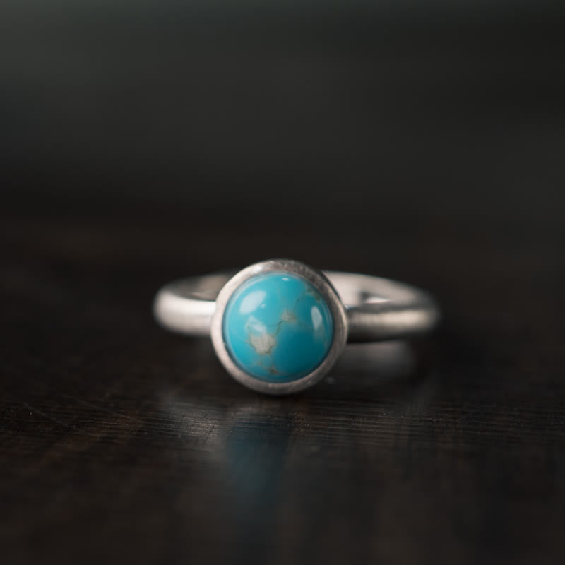 Pierścionek balansowy z naturalnym, regulowanym lazurytem z lapis lazuli i srebra próby 925 z Buddha Stones - Styl B (około 9*9 mm) - image 7