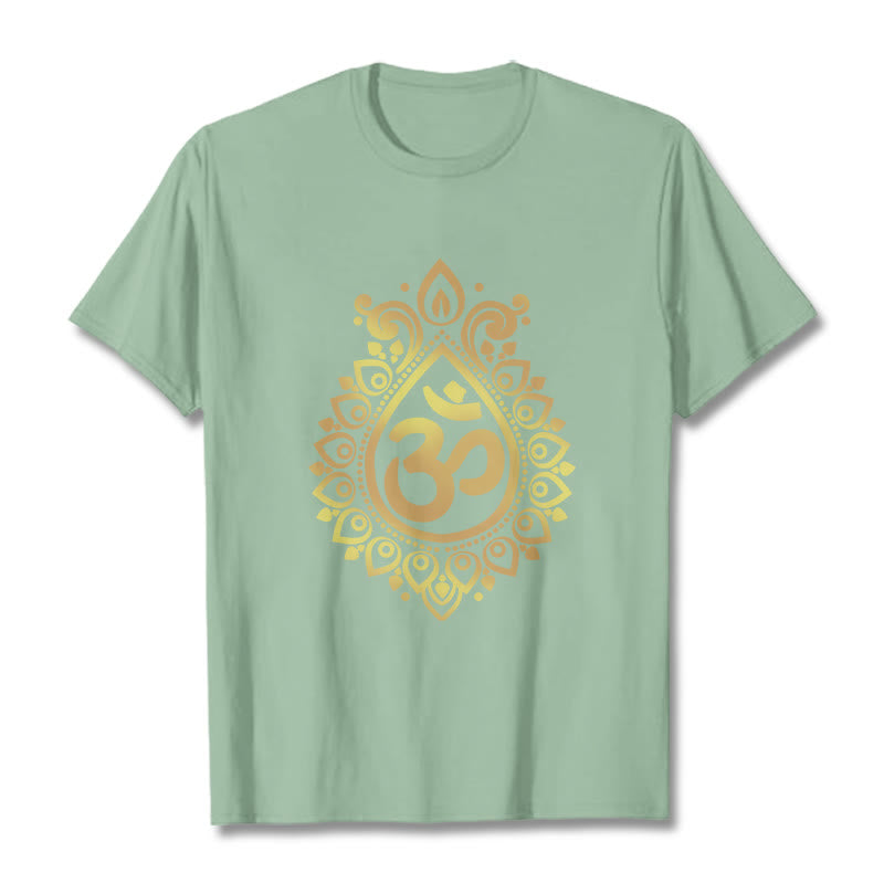 Koszulka z nadrukiem Buddha Stones Water Drop OM Design - PaleGreen - 2XL - image 14