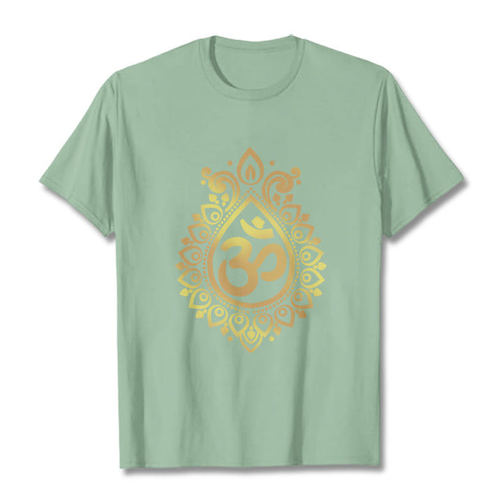 Koszulka z nadrukiem Buddha Stones Water Drop OM Design - PaleGreen - 2XL - image 14