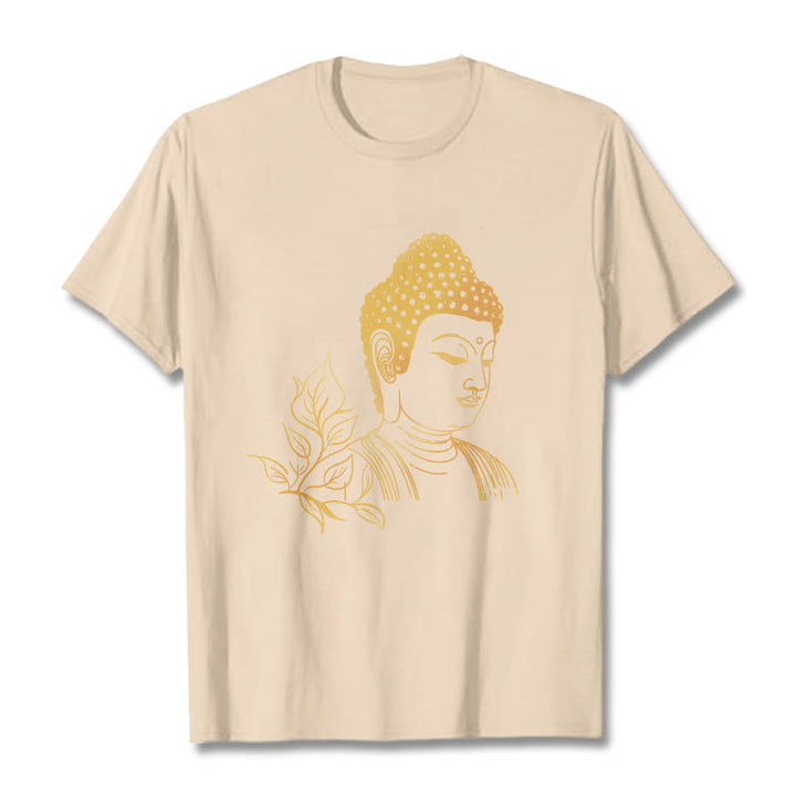 Buddha Stones Złote Liście Medytacja Budda T-shirt - For - 2XL - image 9