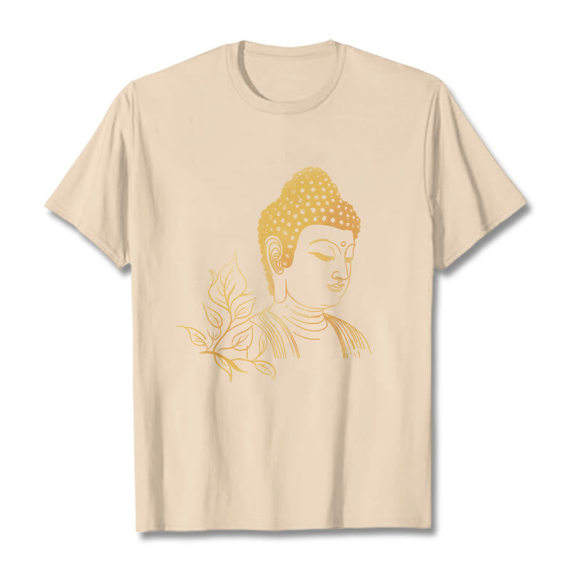 Buddha Stones Złote Liście Medytacja Budda T-shirt - For - 2XL - image 8