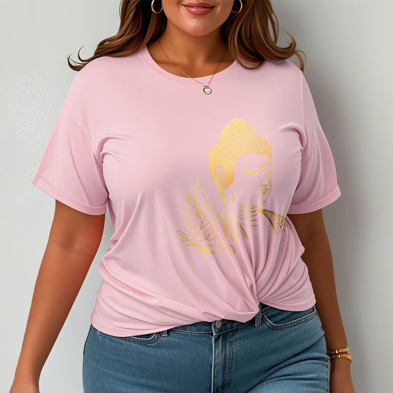Buddha Stones Złote Liście Medytacja Budda T-shirt - image 13