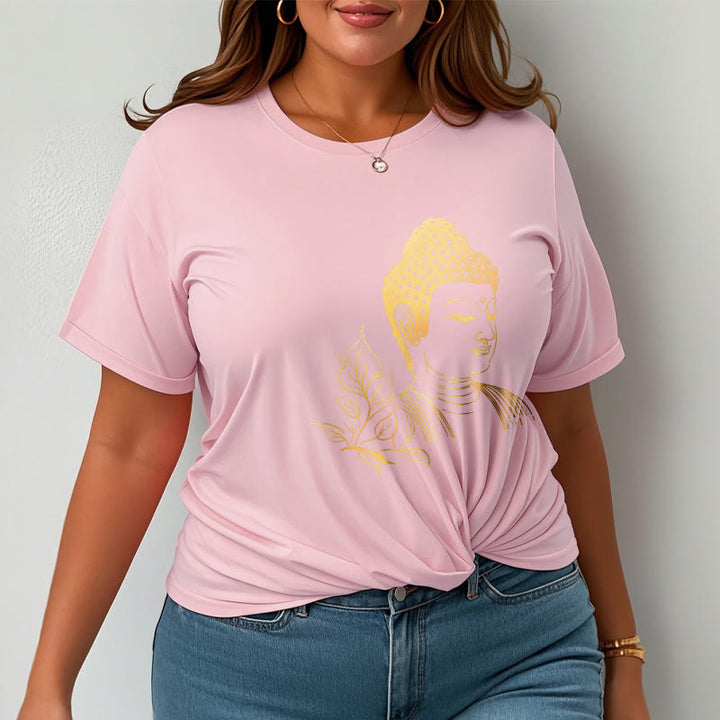 Buddha Stones Złote Liście Medytacja Budda T-shirt - image 13