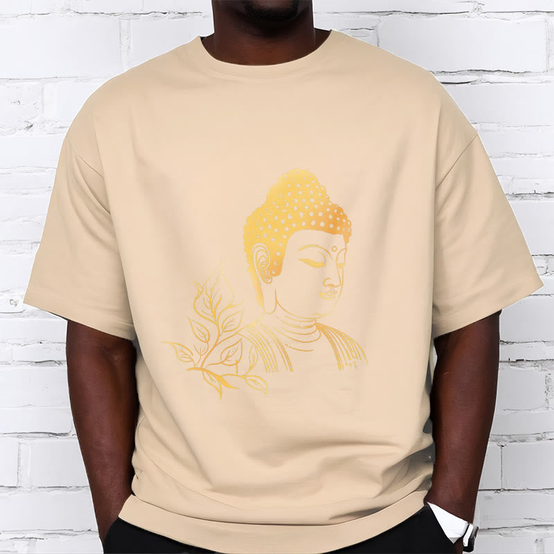 Buddha Stones Złote Liście Medytacja Budda T-shirt - image 9