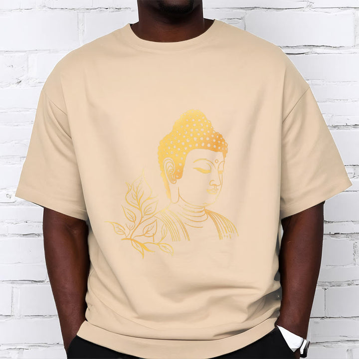 Buddha Stones Złote Liście Medytacja Budda T-shirt - image 10