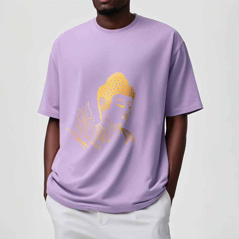 Buddha Stones Złote Liście Medytacja Budda T-shirt - image 17