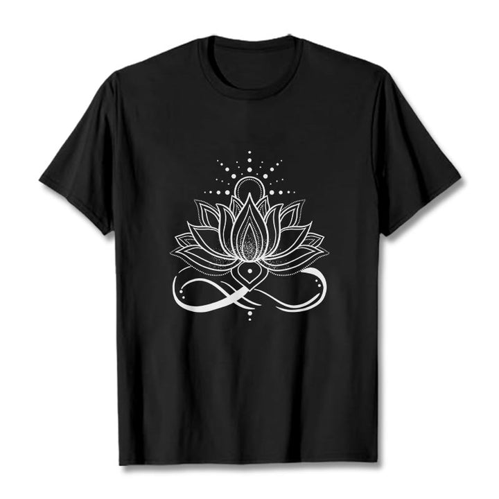 Koszulka z nadrukiem Buddha Stones Lotosu Kwiat Słońca - Czarny - 2XL - image 3