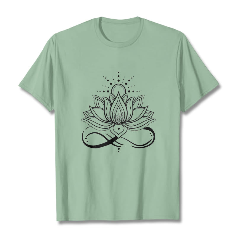 Koszulka z nadrukiem Buddha Stones Lotosu Kwiat Słońca - PaleGreen - 2XL - image 14