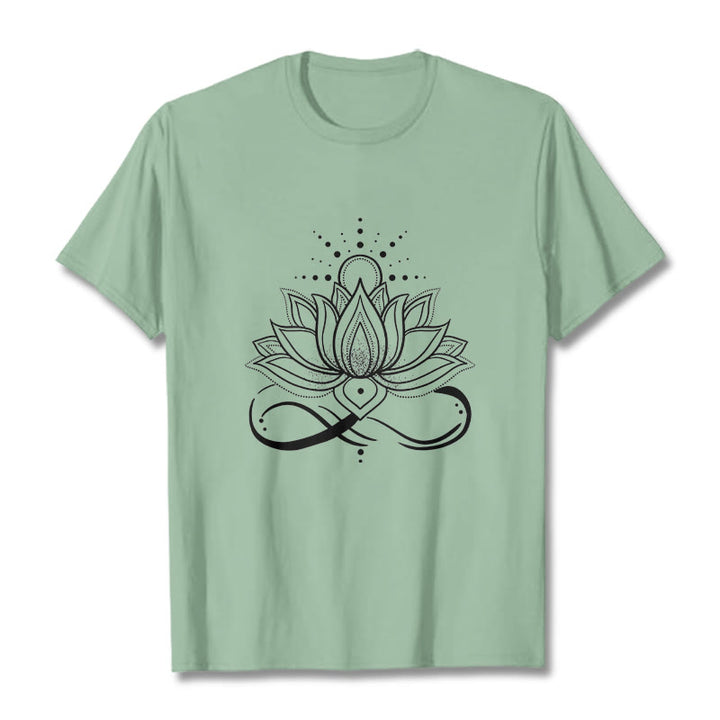 Koszulka z nadrukiem Buddha Stones Lotosu Kwiat Słońca - PaleGreen - 2XL - image 14