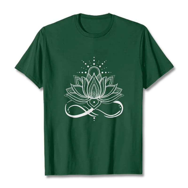 Koszulka z nadrukiem Buddha Stones Lotosu Kwiat Słońca - ForestGreen - 2XL - image 0