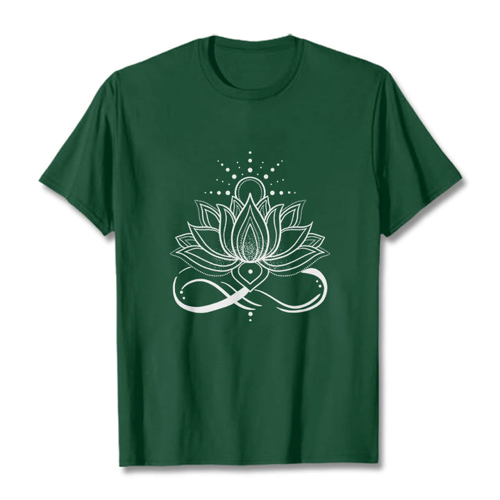 Koszulka z nadrukiem Buddha Stones Lotosu Kwiat Słońca - ForestGreen - 2XL - image 0