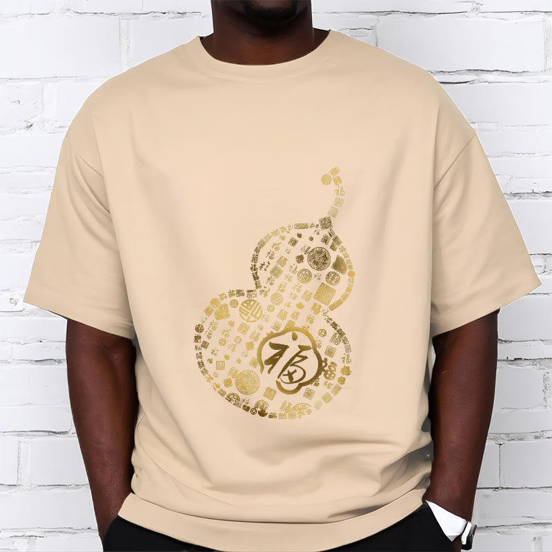 Koszulka z nadrukiem Buddha Stones Gourd Fu Charakter T-shirt - image 9