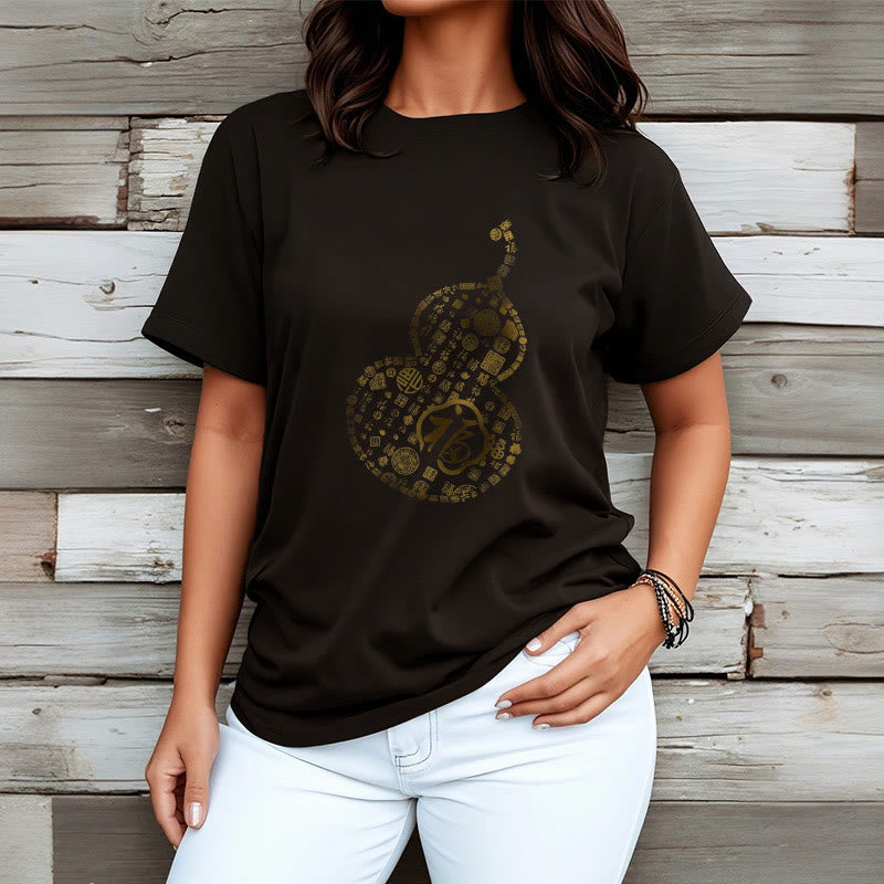 Koszulka z nadrukiem Buddha Stones Gourd Fu Charakter T-shirt - image 3