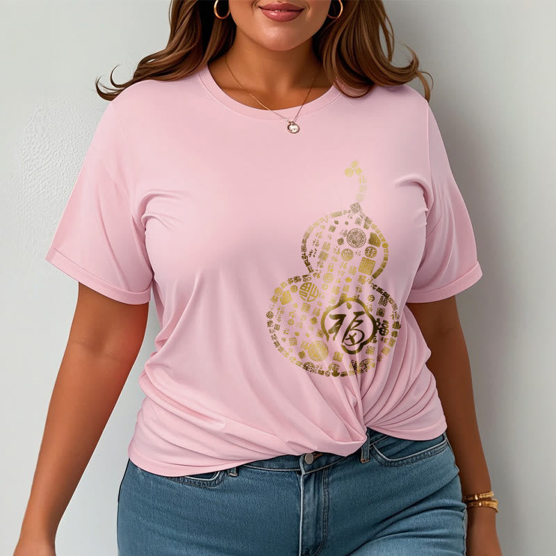 Koszulka z nadrukiem Buddha Stones Gourd Fu Charakter T-shirt - image 13