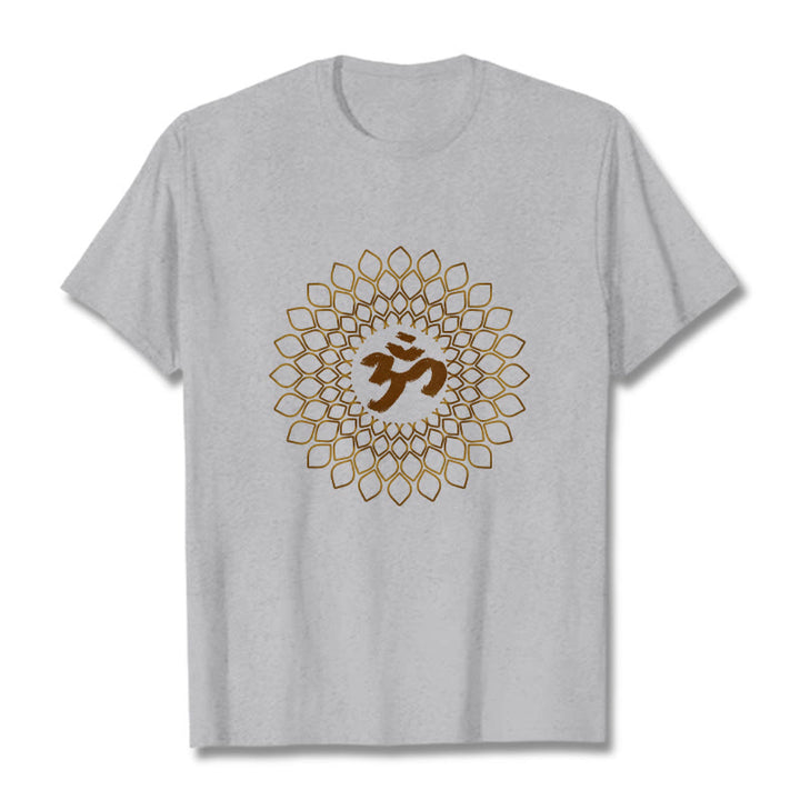 Koszulka z nadrukiem Buddha Stones Rhombus OM Design - Jasnoszary - 2XL - image 19