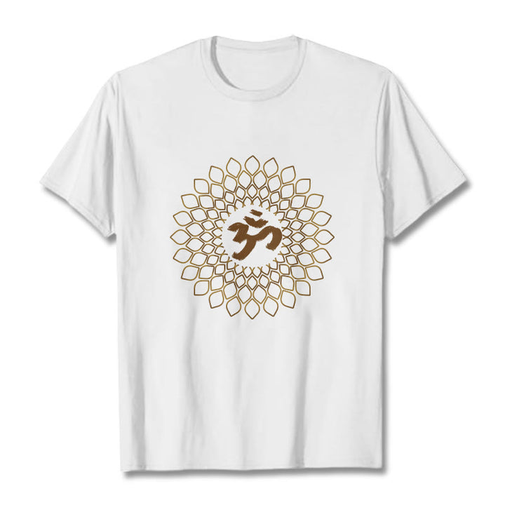 Koszulka z nadrukiem Buddha Stones Rhombus OM Design - Biały - 2XL - image 0