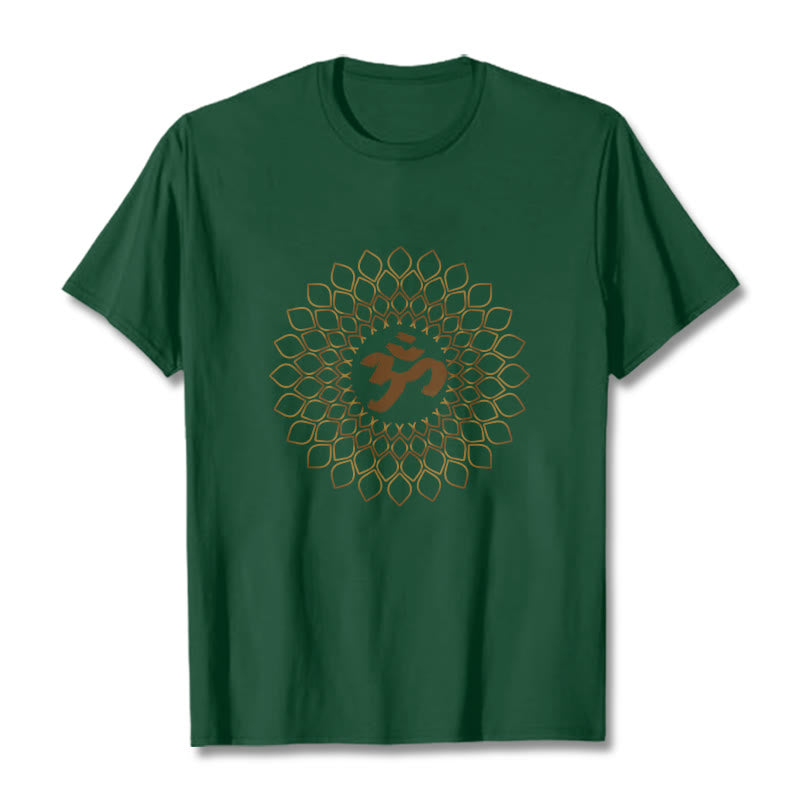 Koszulka z nadrukiem Buddha Stones Rhombus OM Design - ForestGreen - 2XL - image 10
