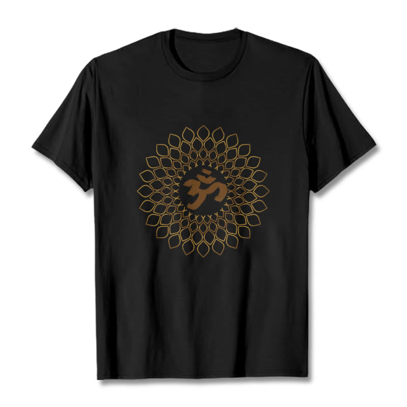 Koszulka z nadrukiem Buddha Stones Rhombus OM Design - Czarny - 2XL - image 4