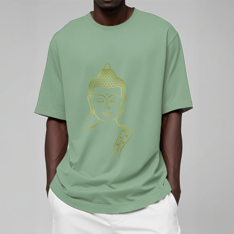 Buddha Stones Złoty Budda w Głębokiej Medytacji Koszulka T-shirt - image 16