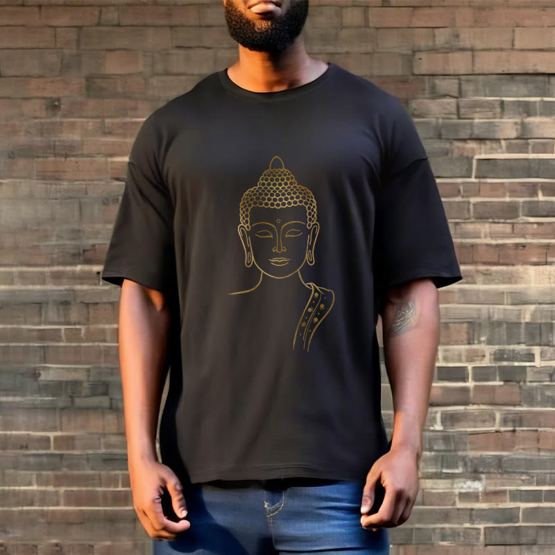 Buddha Stones Złoty Budda w Głębokiej Medytacji Koszulka T-shirt - image 8