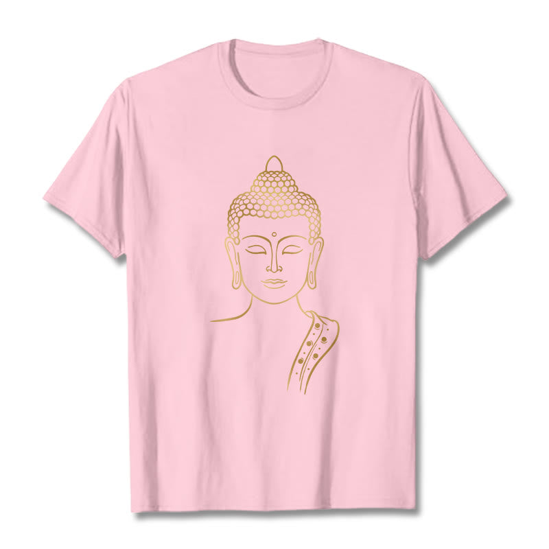 Buddha Stones Złoty Budda w Głębokiej Medytacji Koszulka T-shirt - Jasnoróżowy - 2XL - image 12