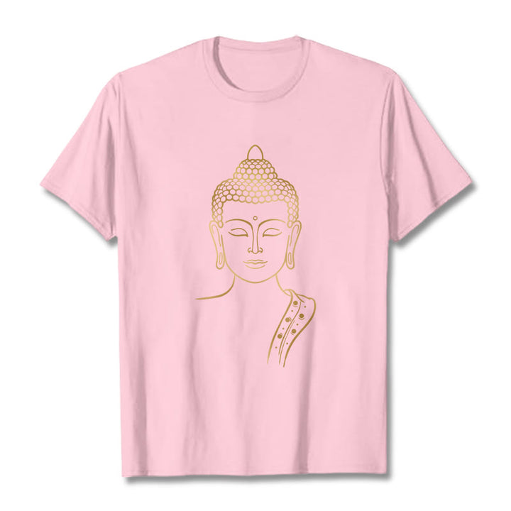 Buddha Stones Złoty Budda w Głębokiej Medytacji Koszulka T-shirt - Jasnoróżowy - 2XL - image 12