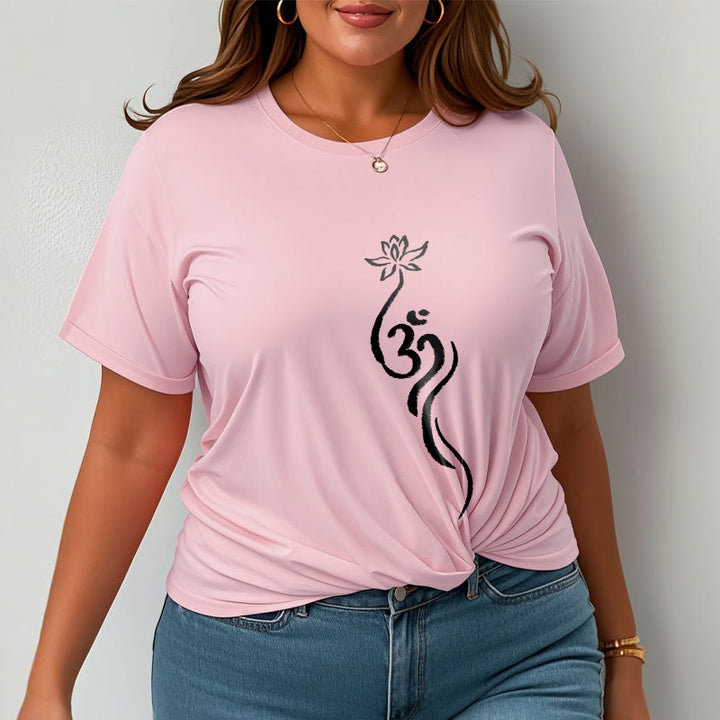 Koszulka z nadrukiem Buddha Stones Lotosu Om Design Tee - image 13