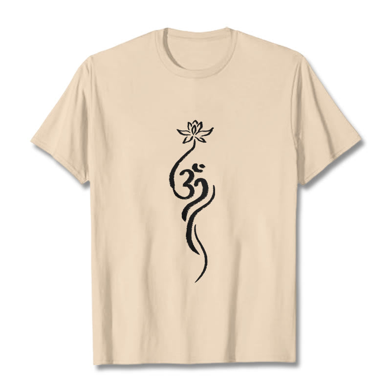 Koszulka z nadrukiem Buddha Stones Lotosu Om Design Tee - For - 2XL - image 9
