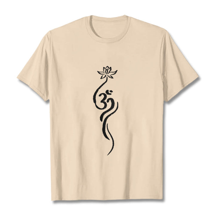 Koszulka z nadrukiem Buddha Stones Lotosu Om Design Tee - For - 2XL - image 9