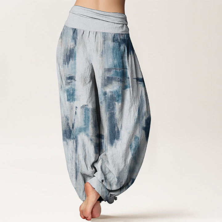 Buddha Stones Czysta bawełna Tie Dye Wzór Projekt Damskie Spodnie Harem Elastyczny Pas