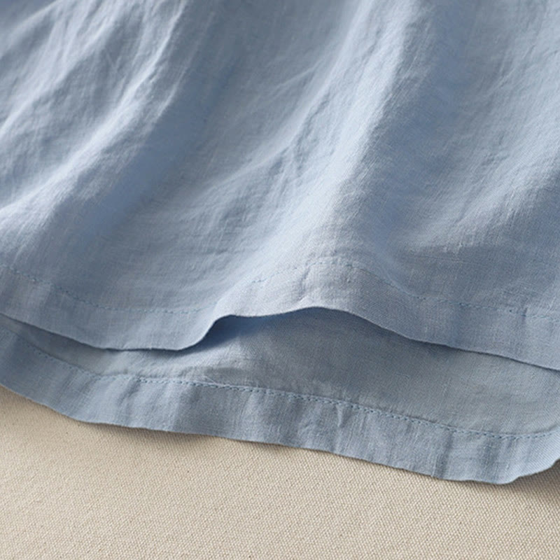 Koszula damska z krótkim rękawem z poliestru Buddha Stones Plain Threaded Crew Neck Design - image 3