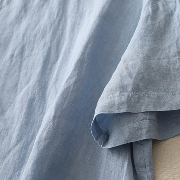 Koszula damska z krótkim rękawem z poliestru Buddha Stones Plain Threaded Crew Neck Design - image 2