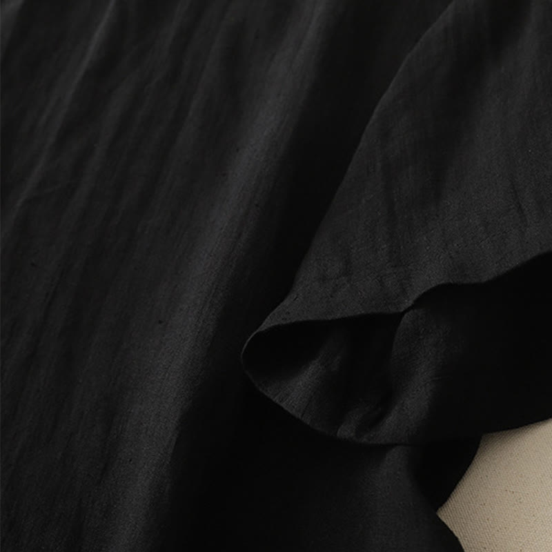 Koszula damska z krótkim rękawem z poliestru Buddha Stones Plain Threaded Crew Neck Design - image 10