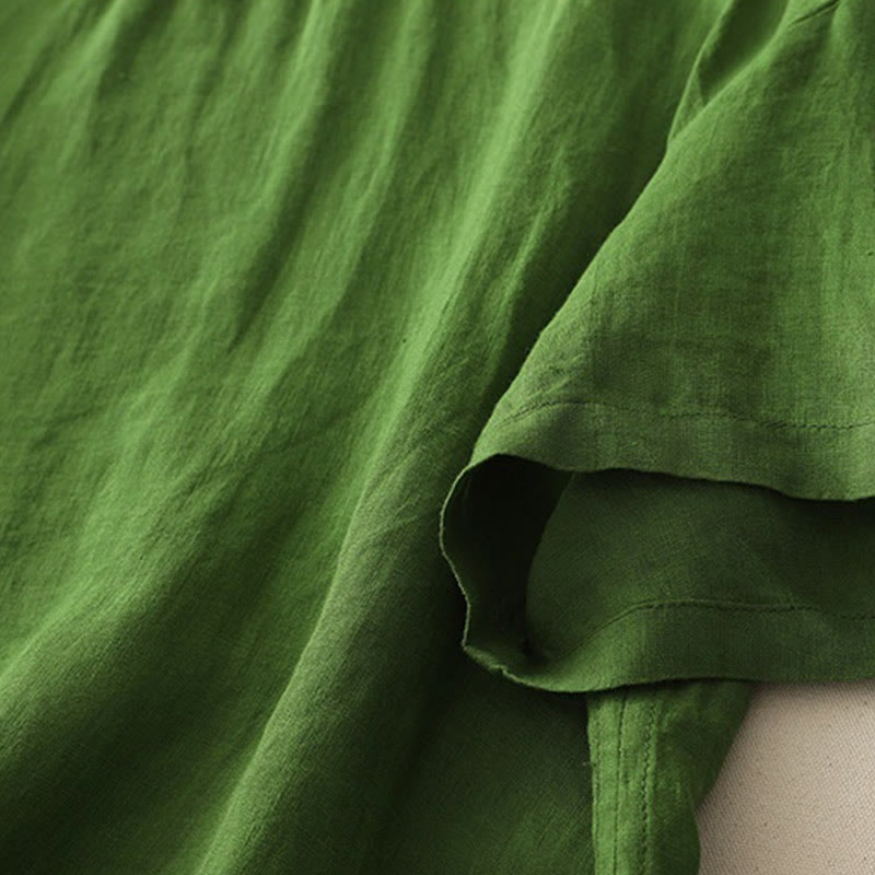 Koszula damska z krótkim rękawem z poliestru Buddha Stones Plain Threaded Crew Neck Design - image 19