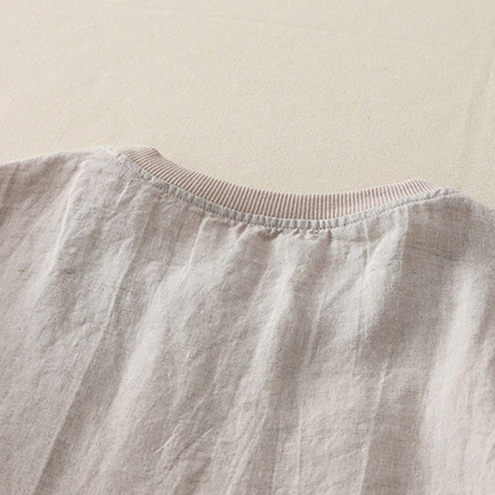 Koszula damska z krótkim rękawem z poliestru Buddha Stones Plain Threaded Crew Neck Design - image 27