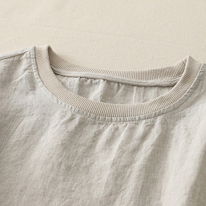 Koszula damska z krótkim rękawem z poliestru Buddha Stones Plain Threaded Crew Neck Design - image 26