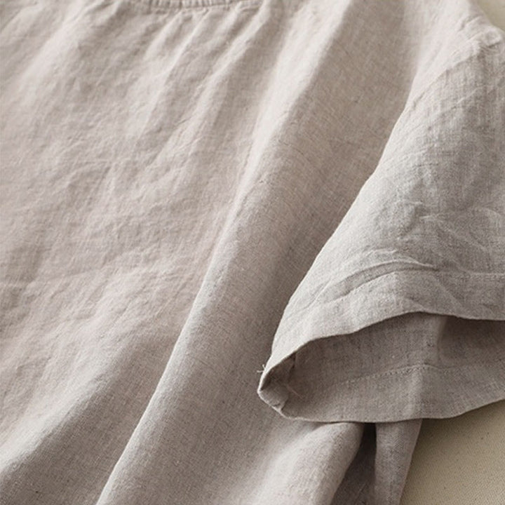 Koszula damska z krótkim rękawem z poliestru Buddha Stones Plain Threaded Crew Neck Design - image 30