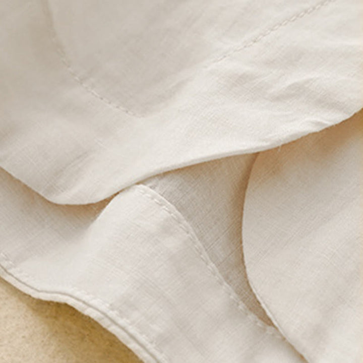 Koszula damska Buddha Stones Plain Button Crew Neck Design z mieszanki bawełny i rękawami trzy czwarte - image 20