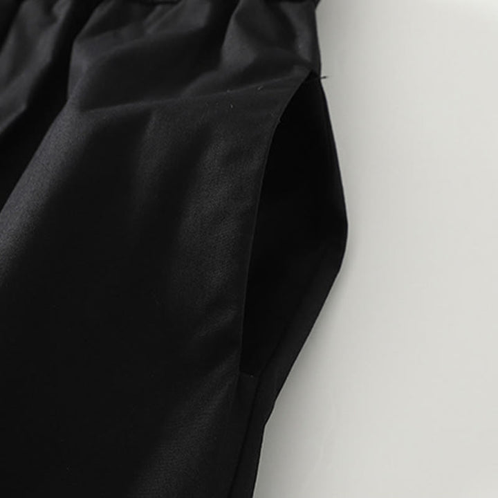 Buddha Stones Artystyczne Commute Pure Color Marszczone Obszycie Spodnie Damskie Bawełniane Lniane Z Kieszeniami - image 11