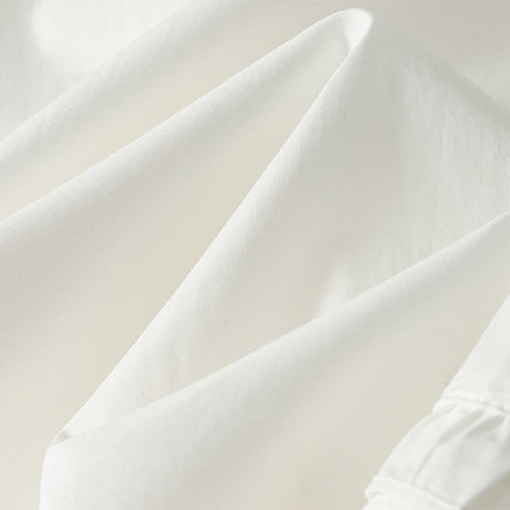 Buddha Stones Artystyczne Commute Pure Color Marszczone Obszycie Spodnie Damskie Bawełniane Lniane Z Kieszeniami - image 4