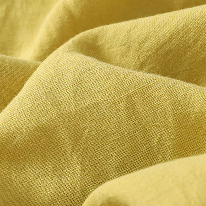 Buddha Stones Casual Lato Gładki Okrągły Dekolt Bawełna Damska Koszulka Z Krótkim Rękawem