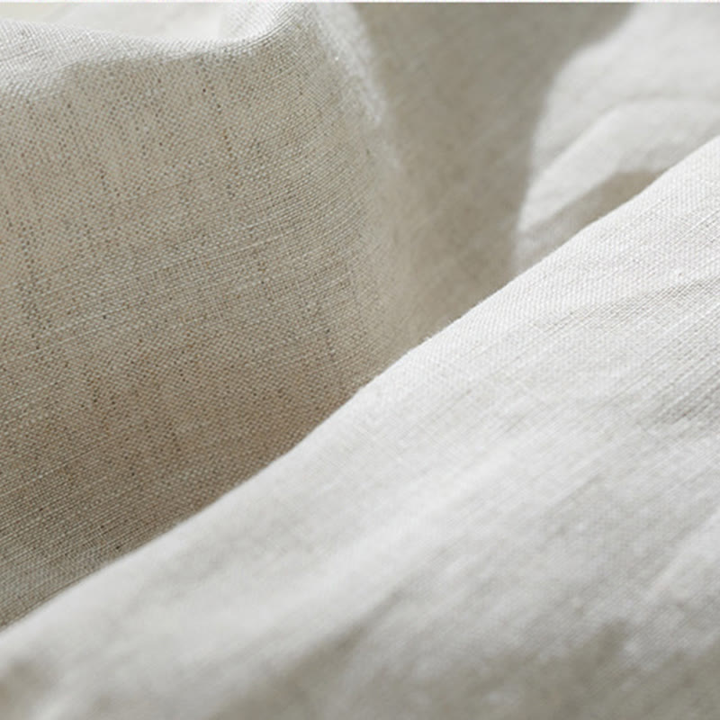 Buddha Stones Commute Pure Color Wysoki stan Damskie bawełniane lniane spodnie haremowe z kieszeniami - image 11